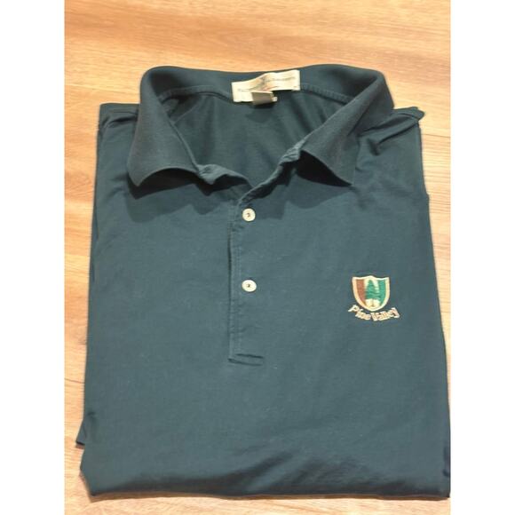 Pine Valley Fairway & Greene Dark Green Golf Shirt Polo 100% Cotton Large L - Picture 2 of 6